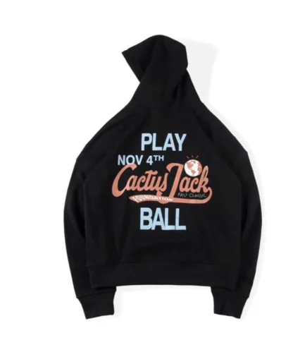 Cactus Jack Baseball Hoodie Black